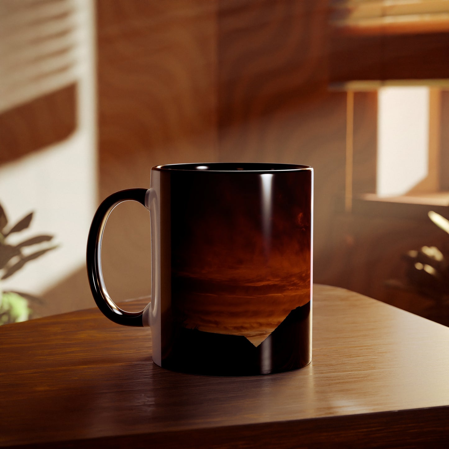 Sunset from my Window - Two-Tone Coffee Mugs, 11oz