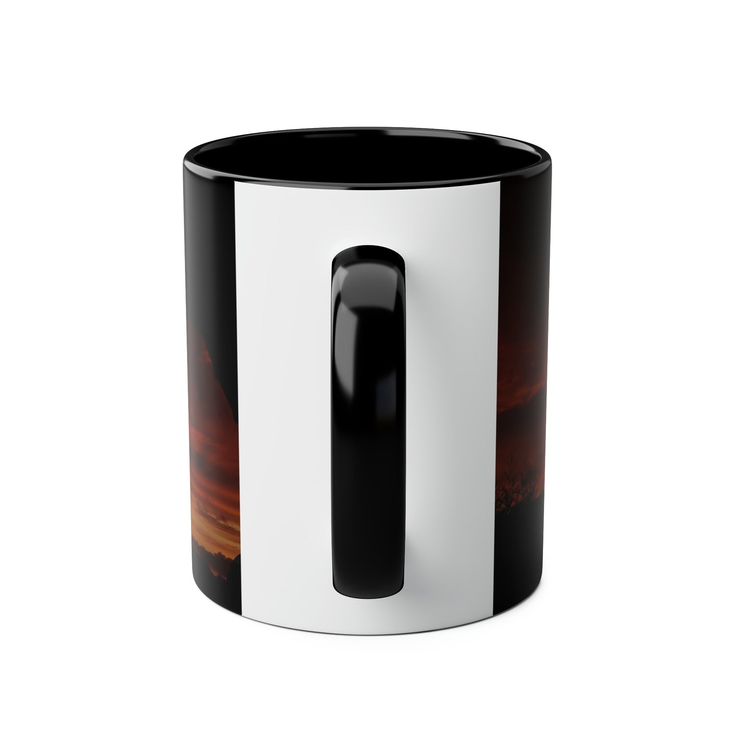 Sunset from my Window - Two-Tone Coffee Mugs, 11oz